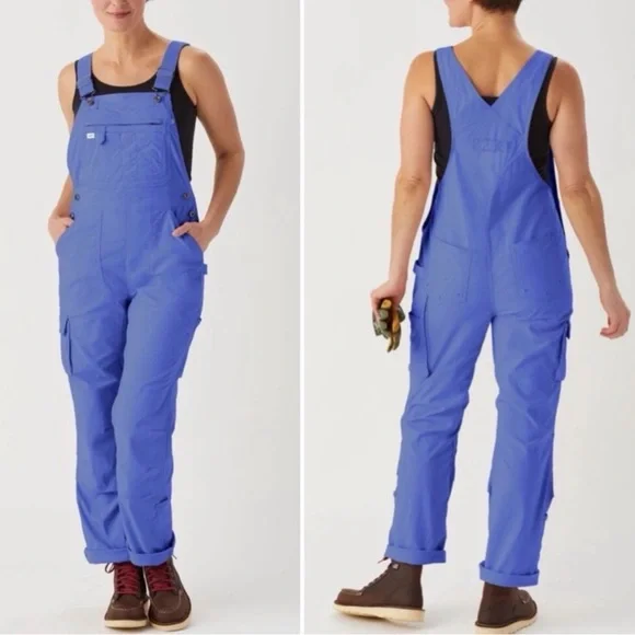 Duluth Trading Co Periwinkle Blue Women's Garden Overalls - large - Picture 1 of 7
